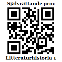 Självrättande prov: Litteraturhistoria 1